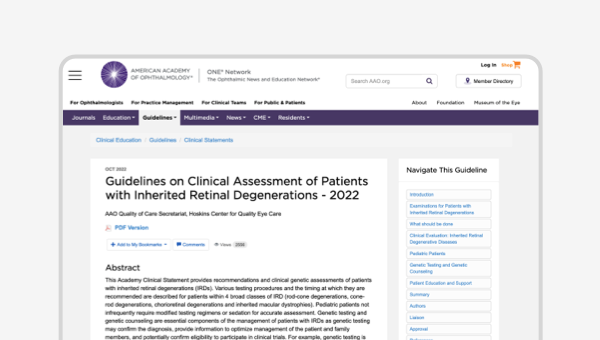 Guidelines on Clinical Assessment of Patients with Inherited Retinal Degenerations – 2022 Preview