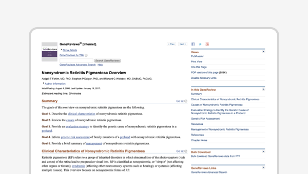 Nonsyndromic Retinitis Pigmentosa Overview Preview